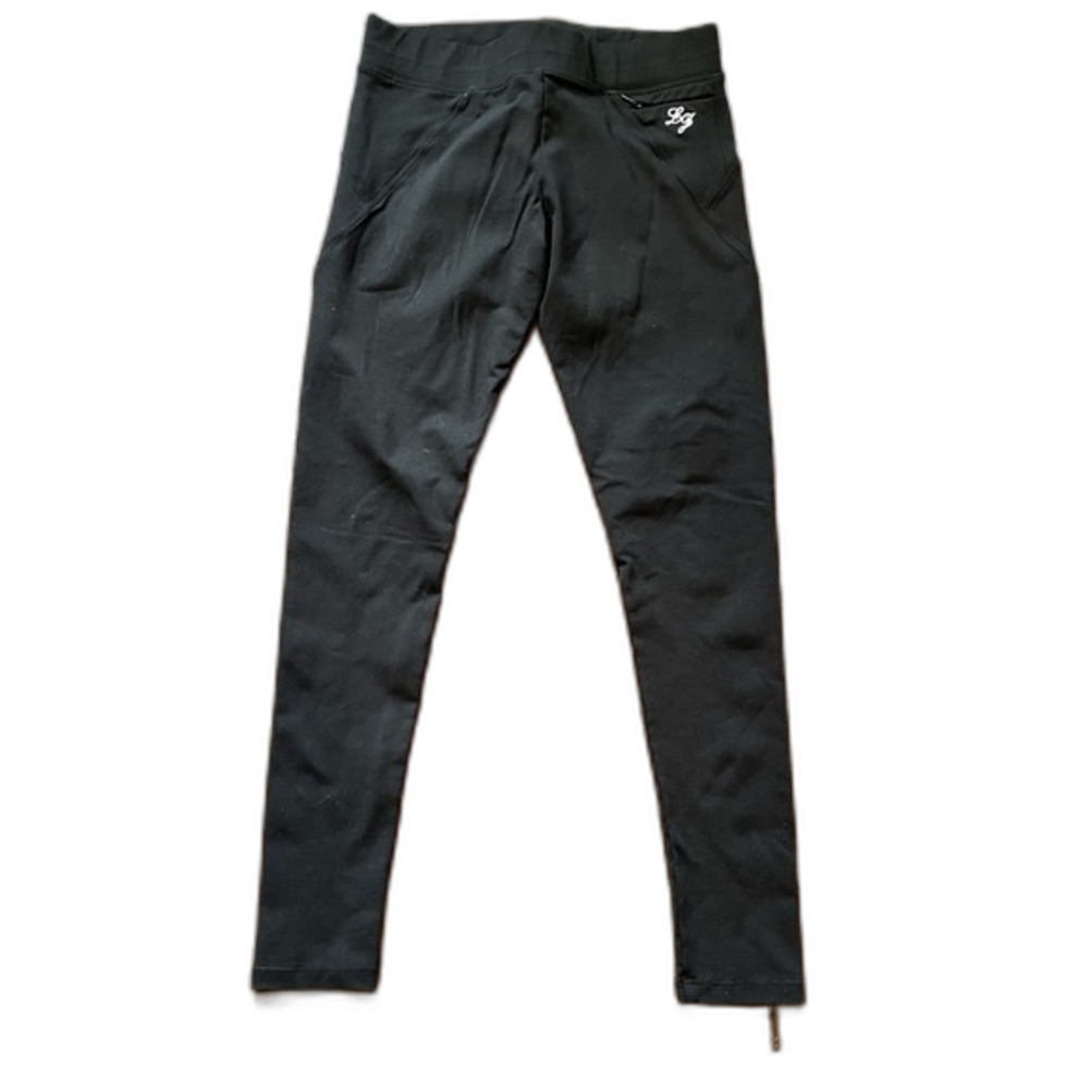 Lorna Jane Black Leggings Full Length Active Athleisure Zip Pocket XS